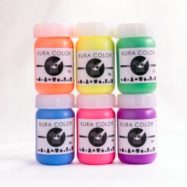 絵の具くらカラー 白地用蛍光色 ボトル6本セット