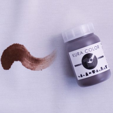 布用絵の具　くらカラー　茶色　ボトル