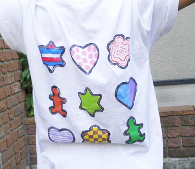 簡単に作れるクッキー型スタンプTシャツ