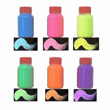 絵の具くらカラー　黒地用蛍光ポップ　ミニ6本セット