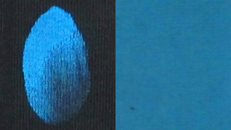 絵の具くらカラー　黒地用青色　塗り色見本