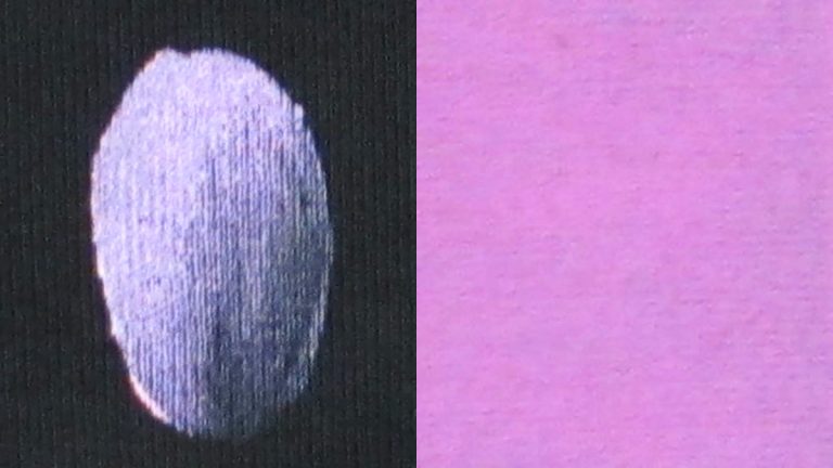 絵の具くらカラー 黒地用蛍光パープル色 塗り色見本