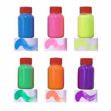 絵の具くらカラー　白地用蛍光ポップ　ミニ6本セット