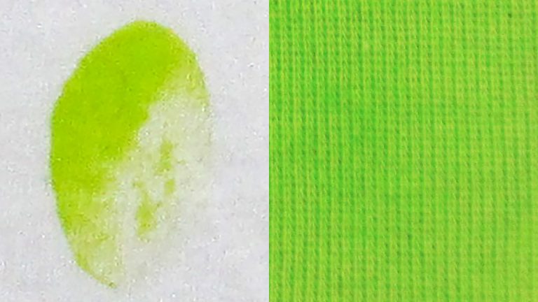 絵の具くらカラー 白地用緑色 塗り色見本